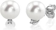 The Pearl Source Freshwater Pearl & Diamond Sasha Earrings