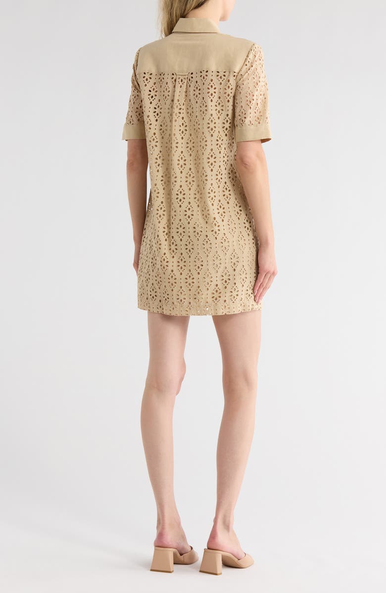 Veronica Beard Rafaela Cotton Shirtdress, Alternate, color, Stone Khaki