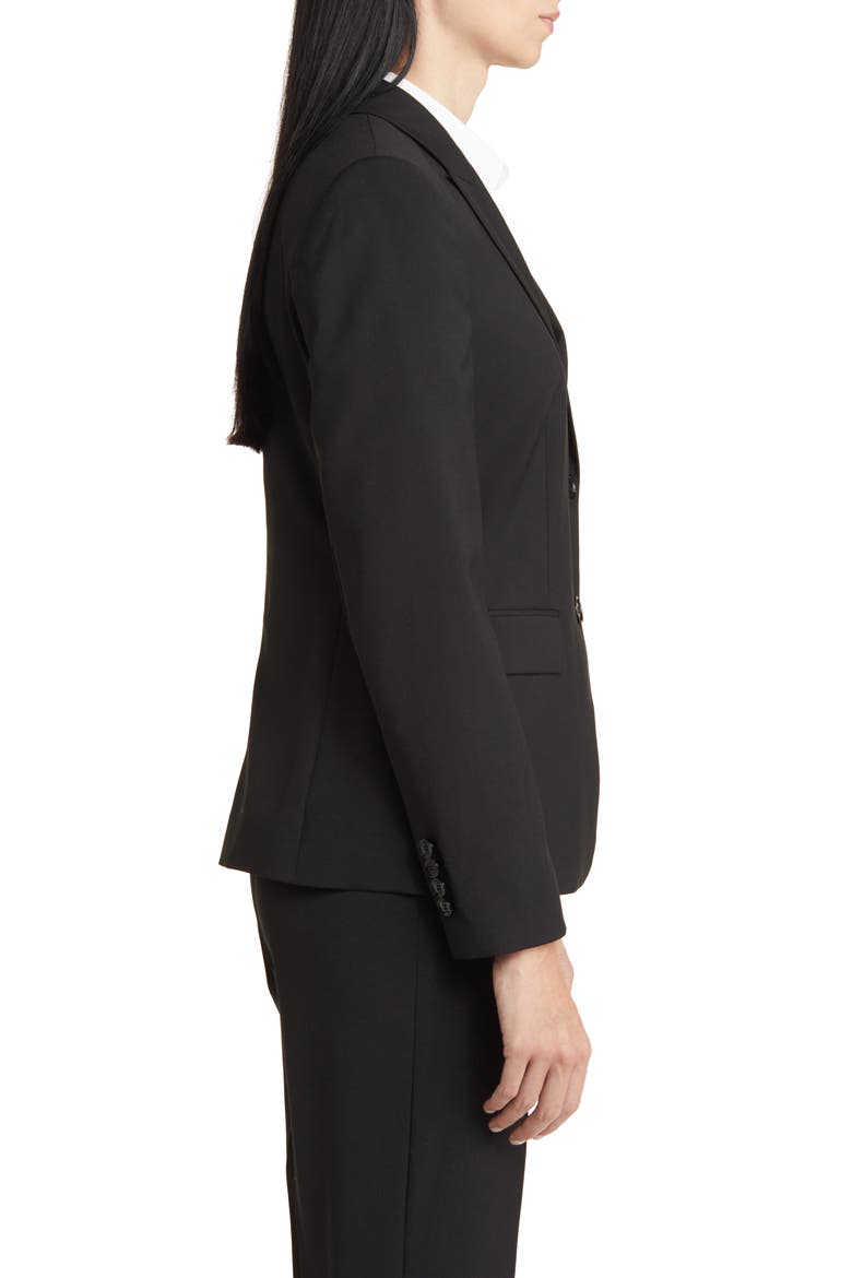 Juleah Virgin Wool Blazer, Alternate, color, BLACK