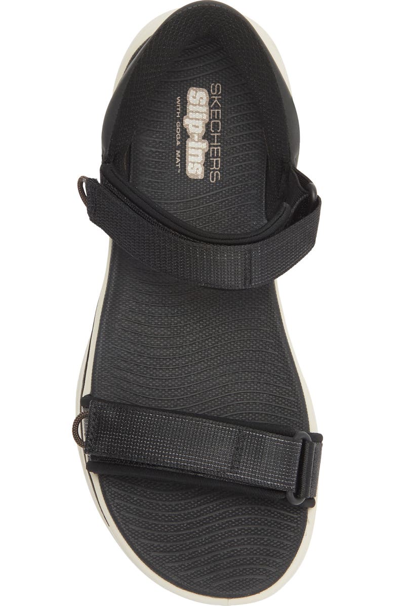 SKECHERS Go Walk Arch Fit Slip-On Sandal, Alternate, color, Black