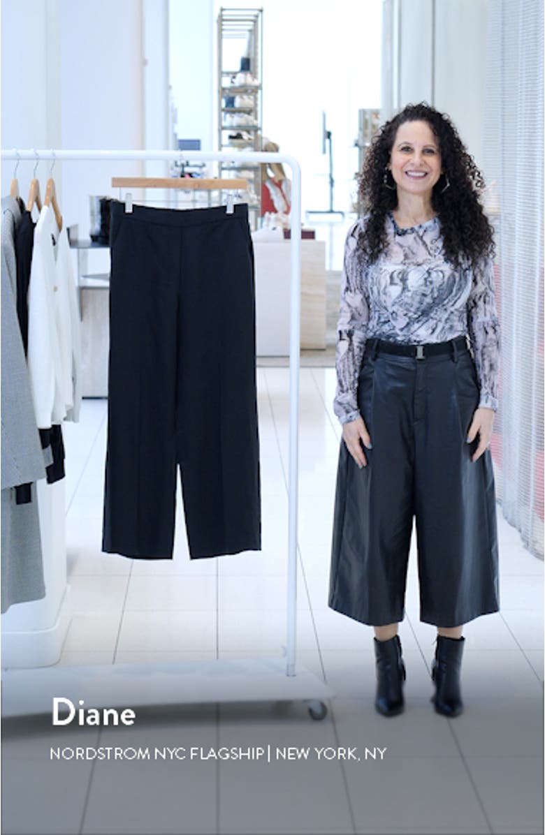 Pull-On Linen Blend Wide Leg Pants, sales video thumbnail