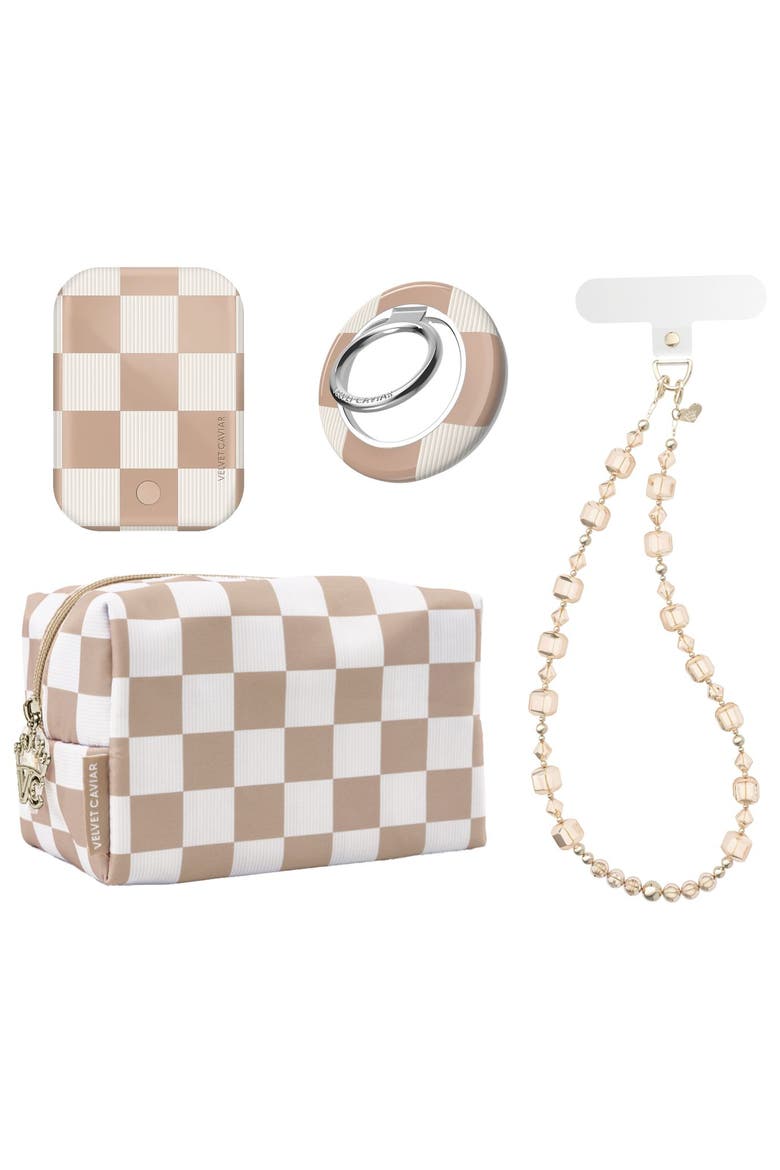 Phone Accessories Gift Set includes Charm, Battery Pack, Grip Ring and Travel Bag, Main, color, Multicolor