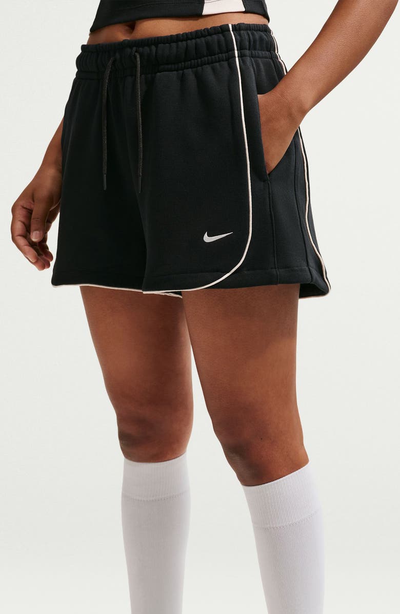 Nike Sportswear Street GX Fleece Shorts, Alternate, color, Black/ Black/ Chalk/ Sail