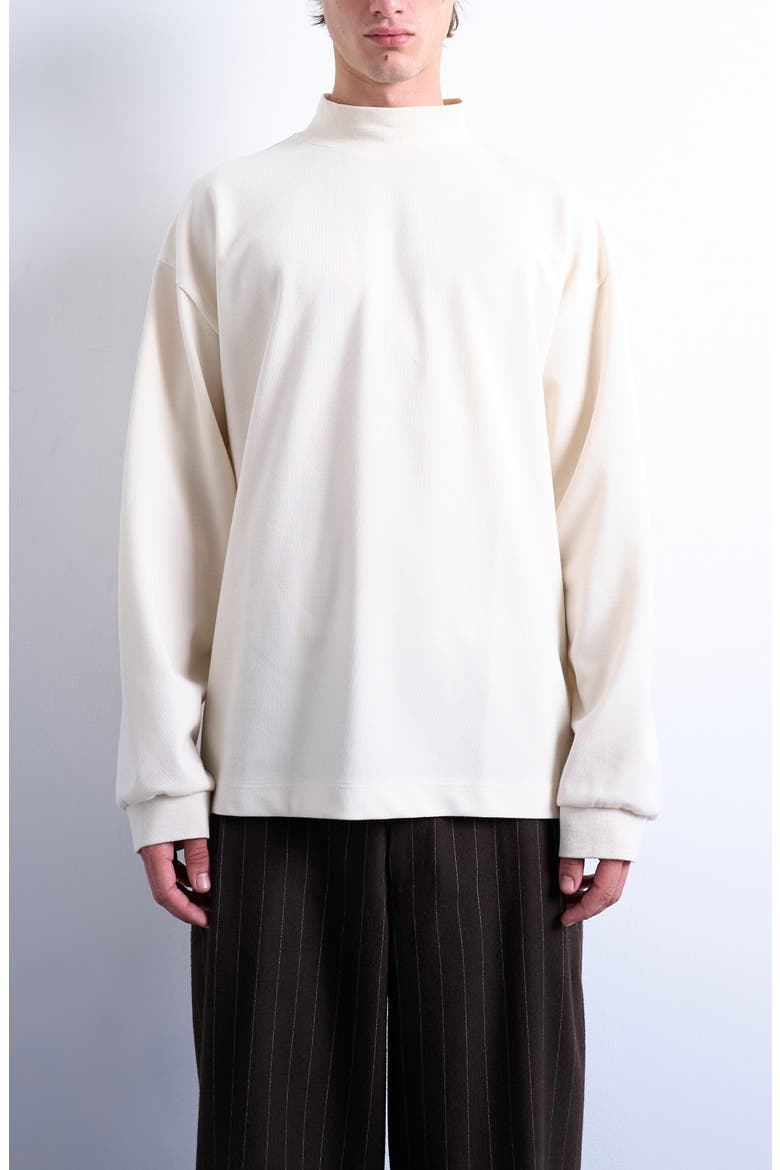 Mock Neck T-Shirt, Main, color, ECRU