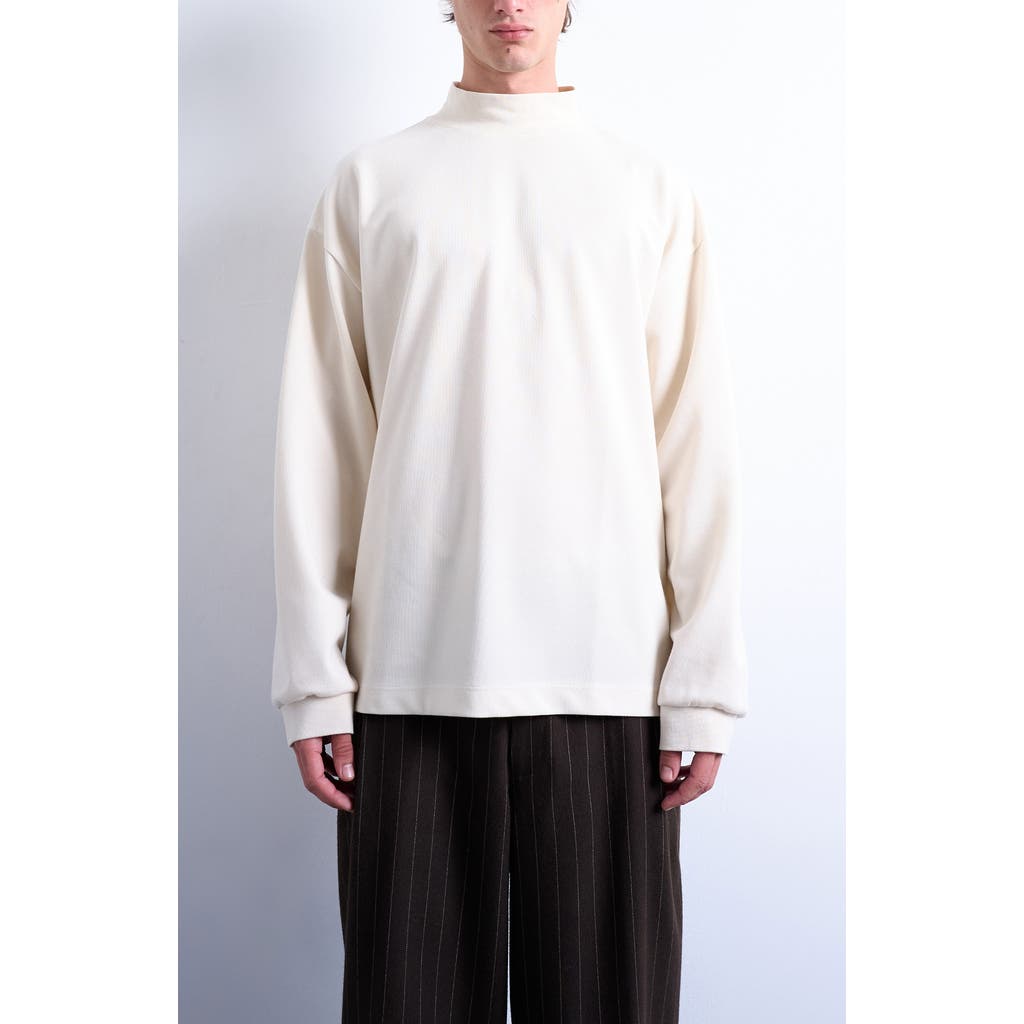 Topman Mock Neck T-shirt In White