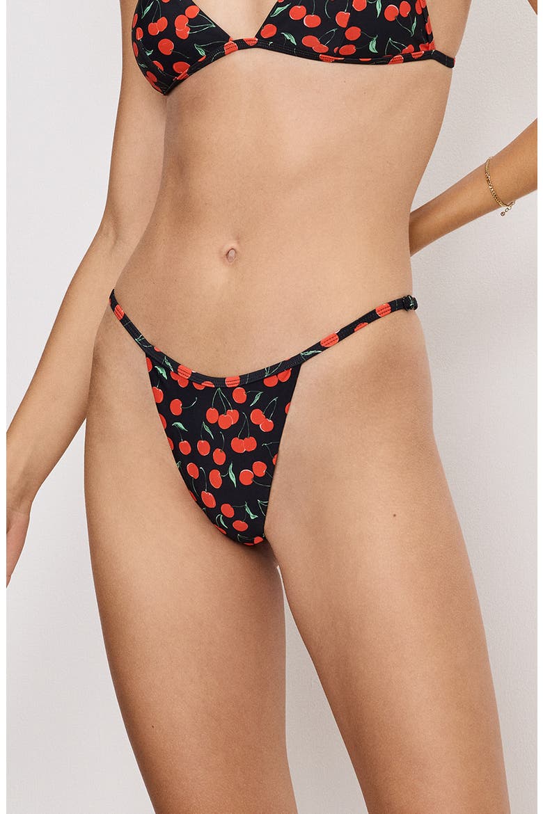 Cherry Perfect Fit Bikini Bottoms, Main, color, BLACK CHERRIES003