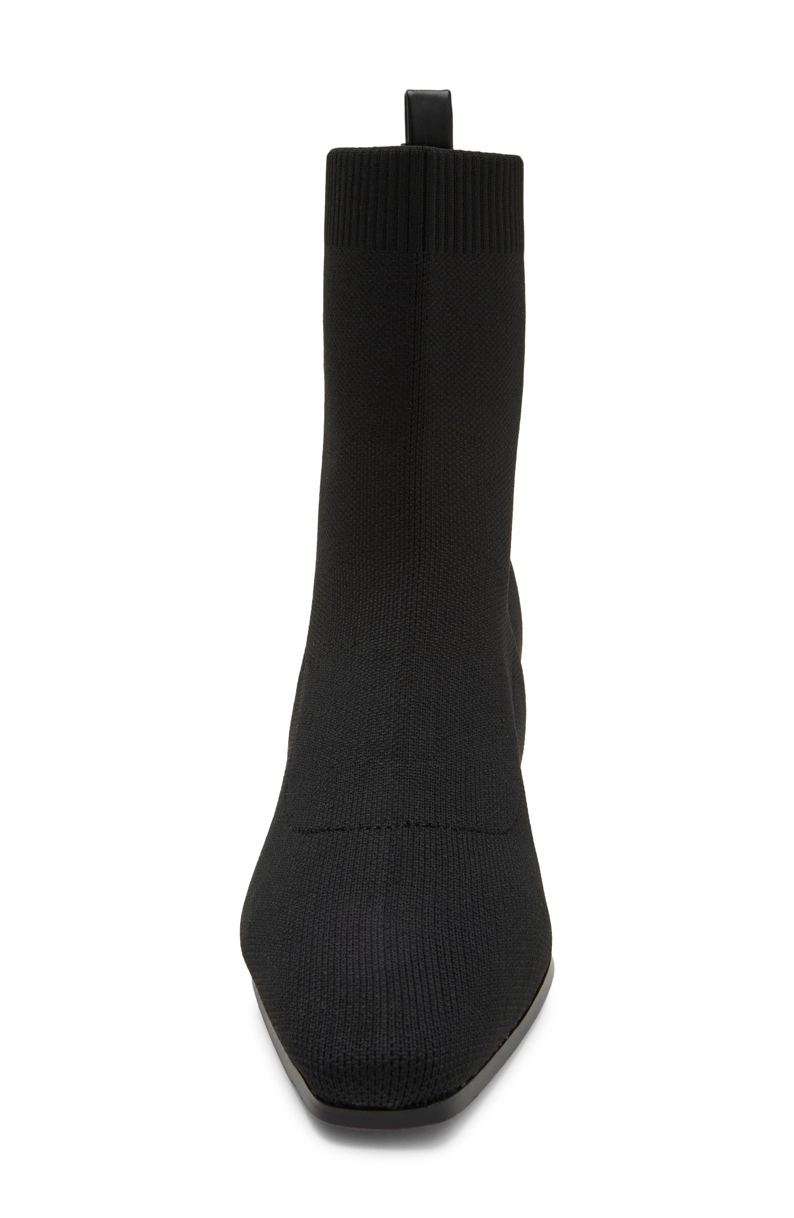July Knit Pointed Toe Bootie, Alternate, color, BLACK