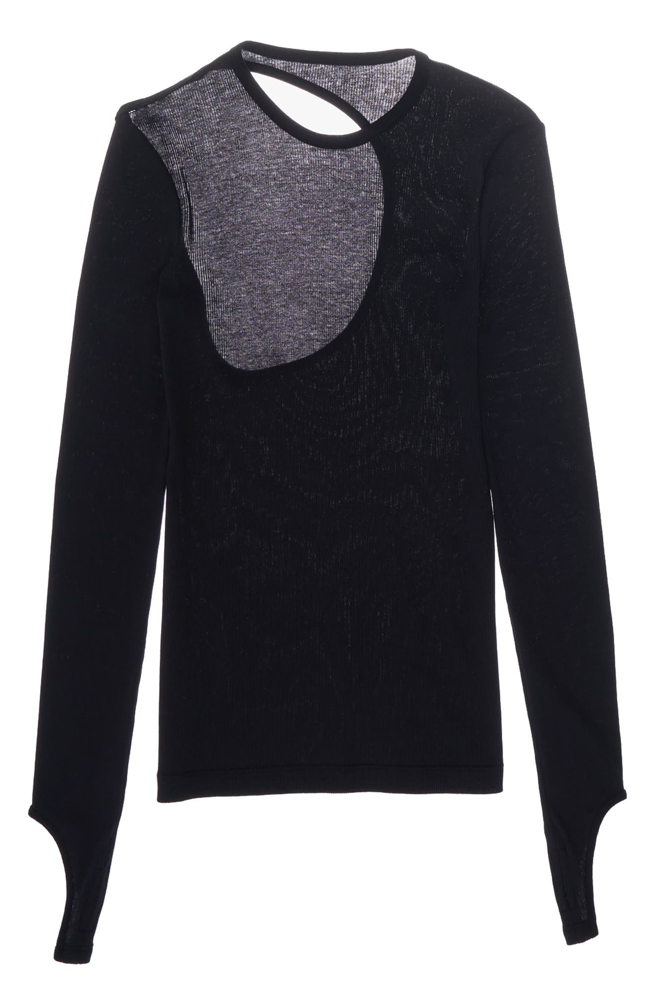 Helmut Lang Open Back Long Sleeve Top (Women) | Nordstromrack