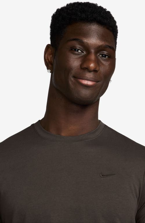 Nike Primary Training Dri-fit Short Sleeve T-shirt In Brown