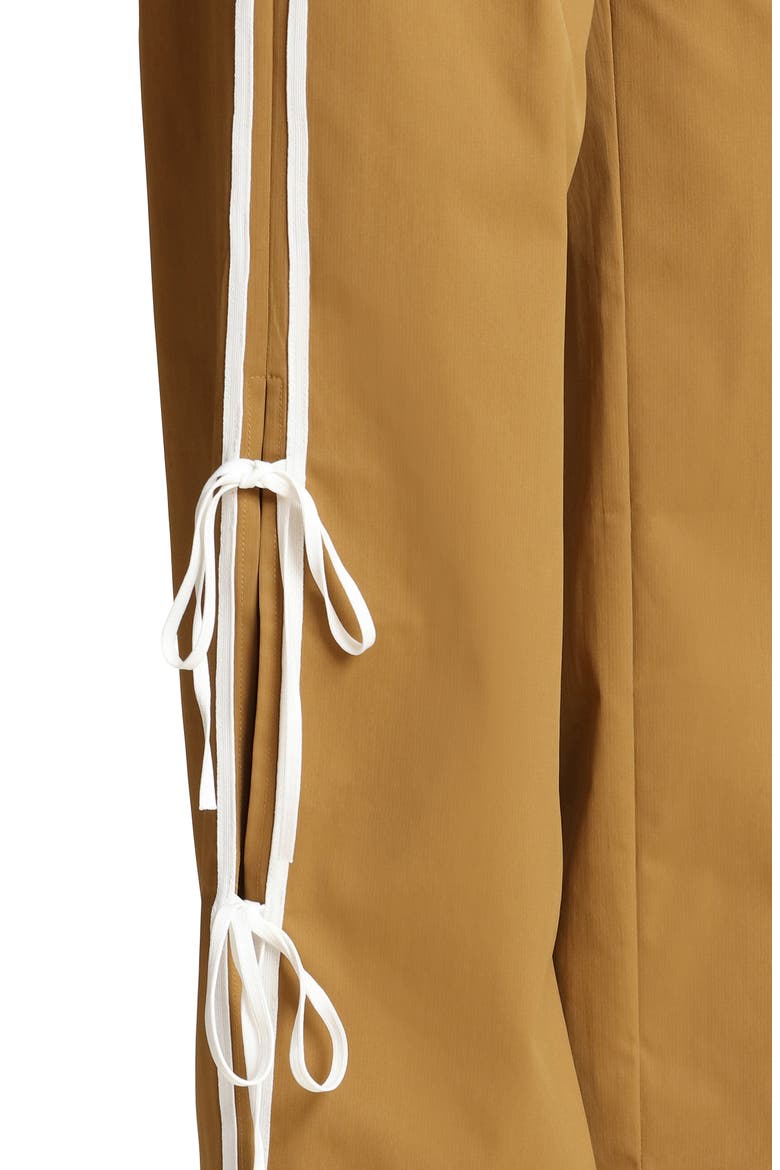 Side Tie Wide Leg Pants, Alternate, color, OCHRE/ WHITE STRIPE