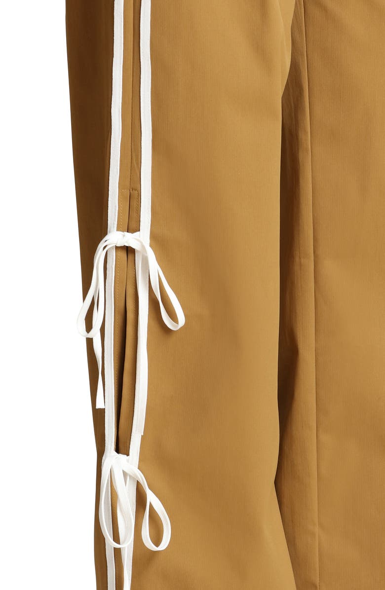 Avec Les Filles Side Tie Wide Leg Pants, Alternate, color, Ochre/ White Stripe