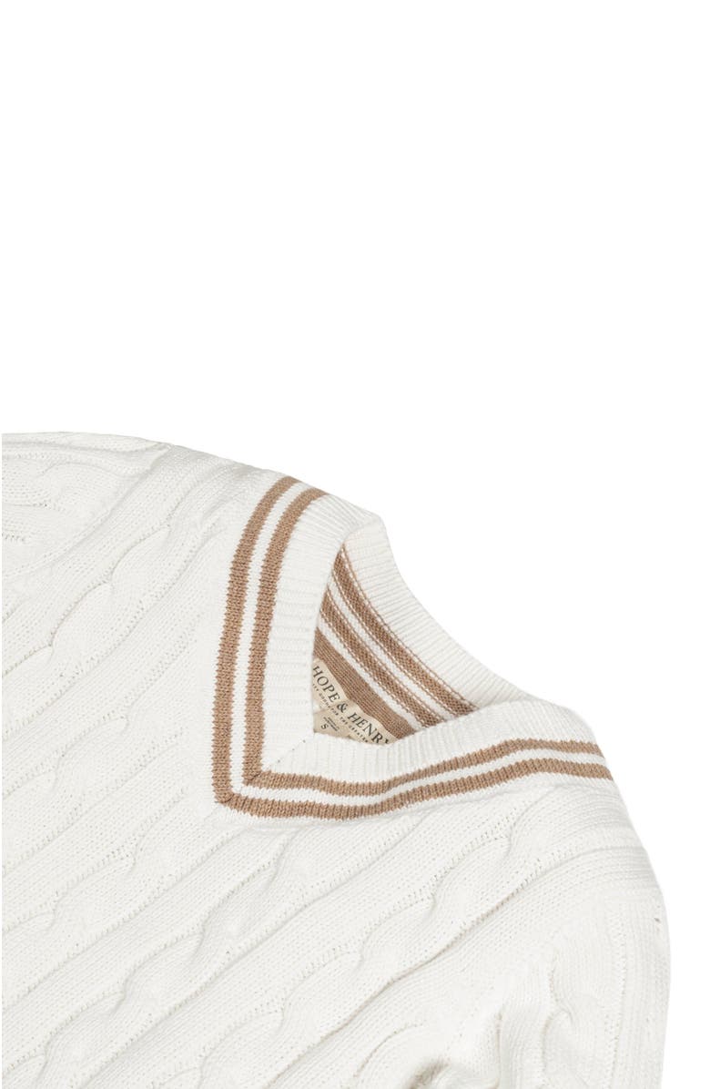 Hope & Henry Boys' Organic V-Neck Cricket Sweater, Kids, Alternate, color, 