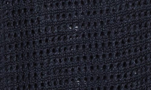 Theory Mesh Linen-blend Shirt In Nocturne Navy
