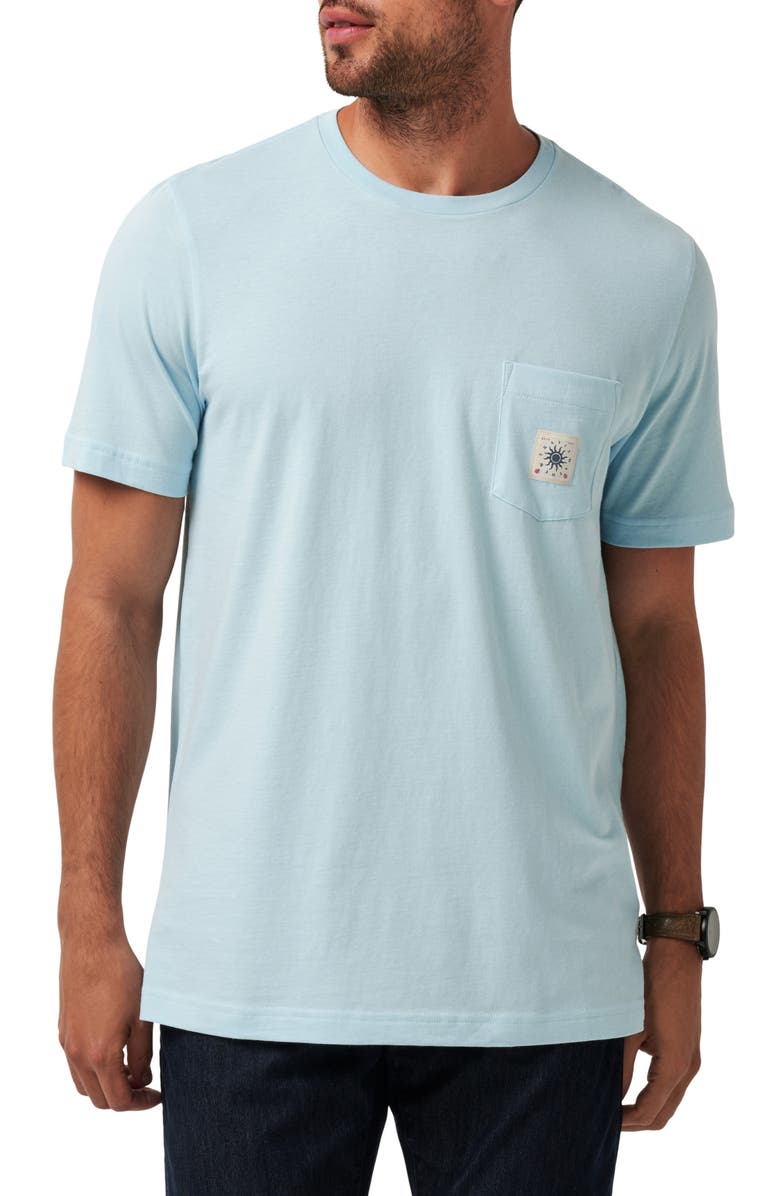 TravisMathew Euro Trip Pocket Graphic T-Shirt, Main, color, Cory Blue