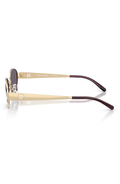 Tory Burch Miller Metal Oval Sunglasses In Purple