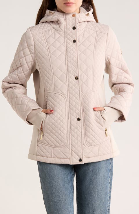 Hooded Diamond Quilted Jacket