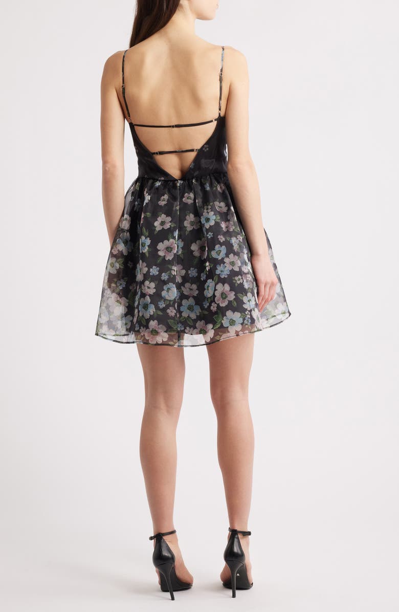 Isabel Floral Print Organza Minidress