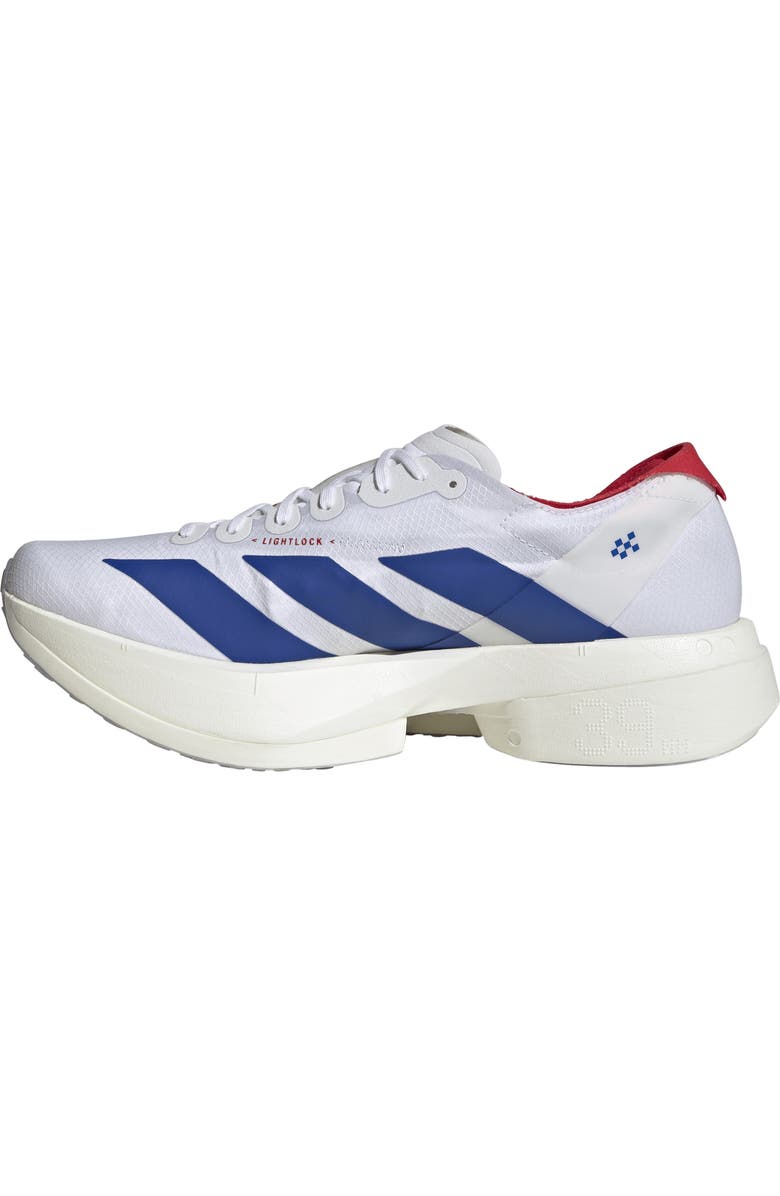 Y-3 Adios 9 Pro 4 Running Sneaker, Alternate, color, White/ Team Royal Blue