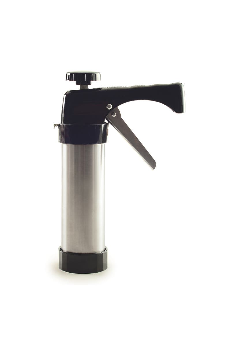 Norpro Stainless Steel Cookie and Icing Press with Storage Case, Black, Main, color, Black