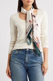 Treasure & Bond Oversize Square Satin Scarf