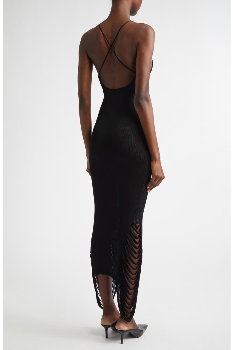 Stalactite Sweater Slipdress, Alternate, color, BLACK
