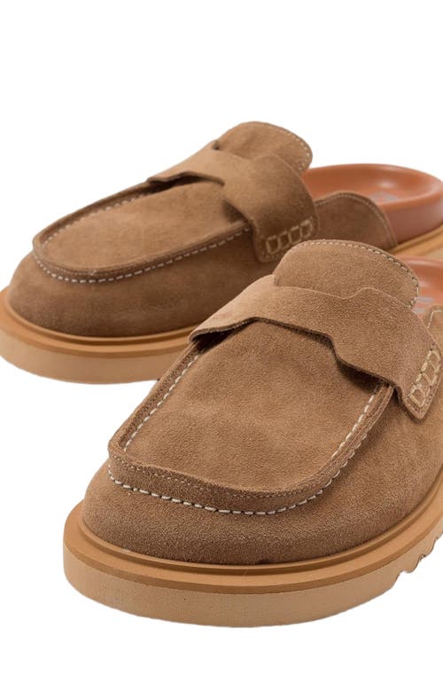 Forever & Always Shoes Laven Suede Leather Clogs In Cognac Suede Leather