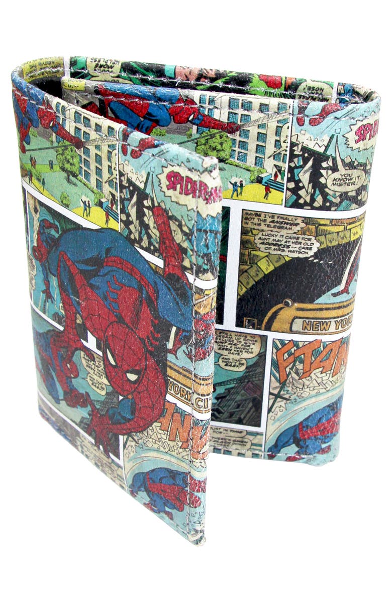 Marvel Comics Leather Wallet, Alternate, color, 