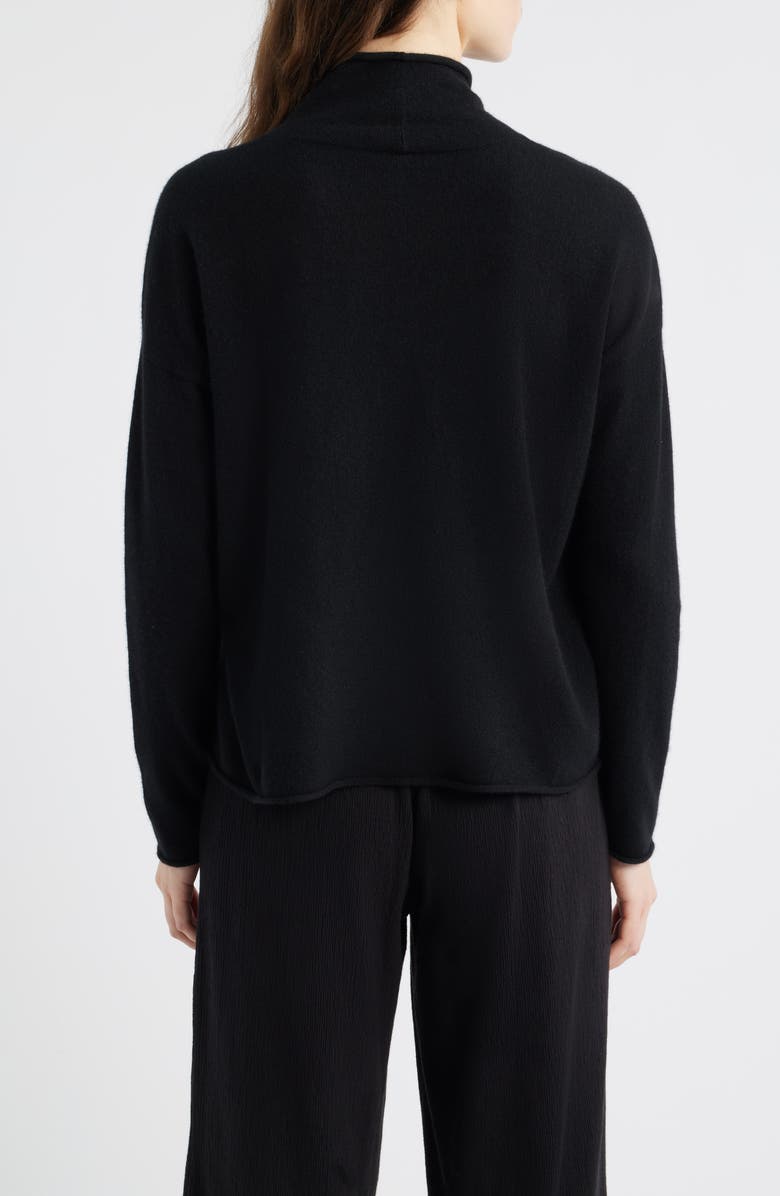Eileen Fisher Turtleneck Cashmere Sweater, Alternate, color, Black