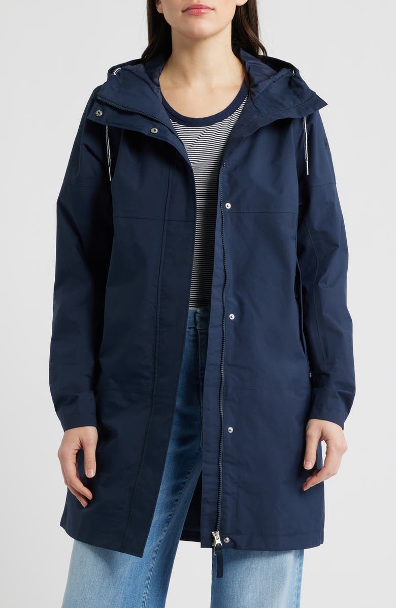 Helly Hansen Koster Waterproof Hooded Raincoat, Alternate, color, Navy