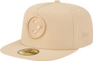 New Era Men's New Era Beige Pittsburgh Steelers Color Pack A-Frame 59FIFTY Fitted Hat