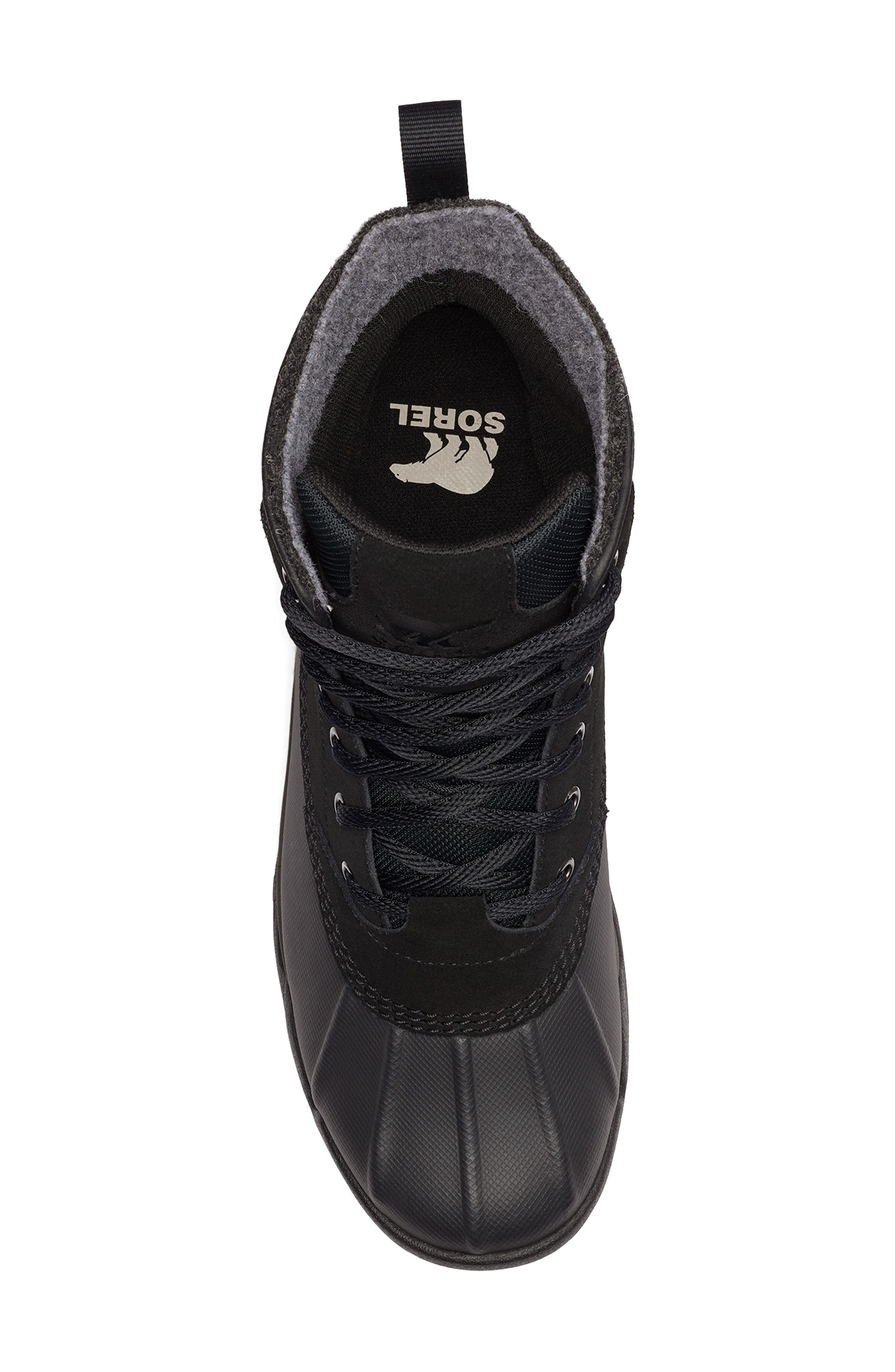 SOREL Buxton Lite Waterproof Boot, Alternate, color, Black/ Black