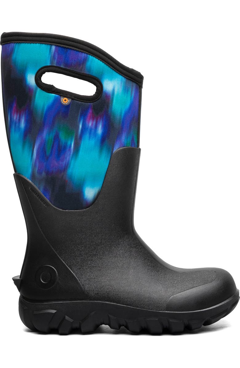 Bogs Classic Seamless Tall Rain Boot, Alternate, color, Black/ Blue Multi