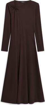 Theory Long Sleeve A-Line Midi Dress