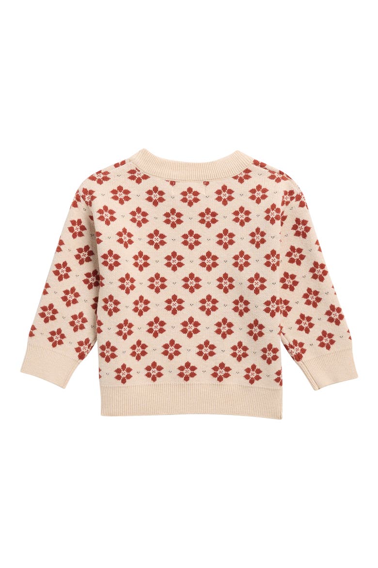 Kids' Shiloh Poinsettia Sweater, Alternate, color, ANTIQUE