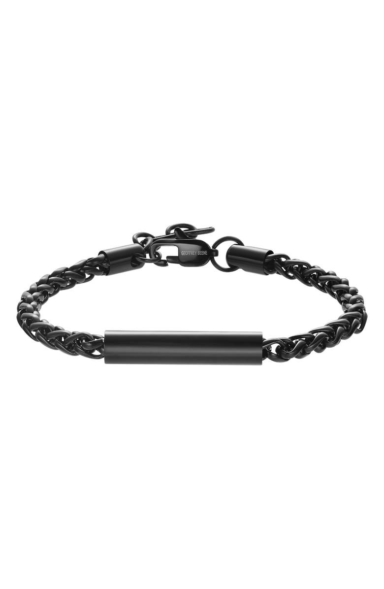 GEOFFREY BEENE Wheat Chain Bracelet, Main, color, Black