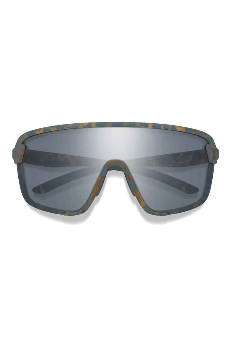 Bobcat 135mm ChromaPop™ Shield Sunglasses, Main, color, FLINT/ TARMAC TORTOISE/ SLATE