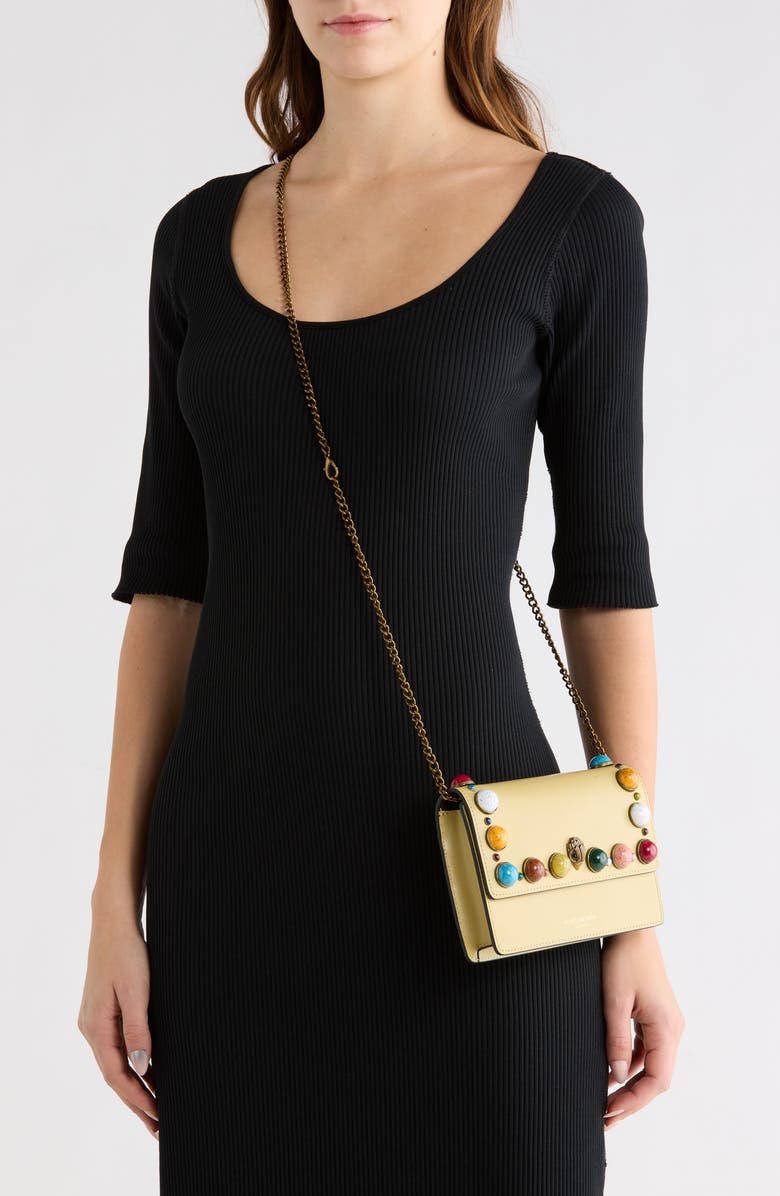 Kurt Geiger London Extra Mini Shoreditch Studded Crossbody Bag, Alternate, color, Beige Comb