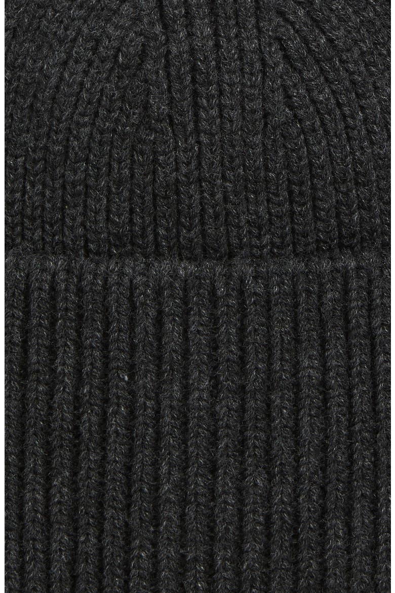 Core Wide Cuff Recycled Polyester Blend Beanie, Alternate, color, DARK GREY