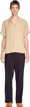 SANDRO Loose-fit shark collar shirt