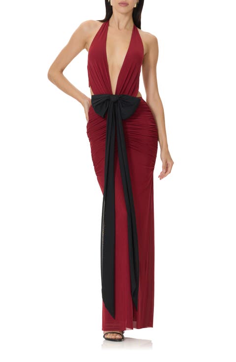 Hunter Plunge Neck Maxi Dress