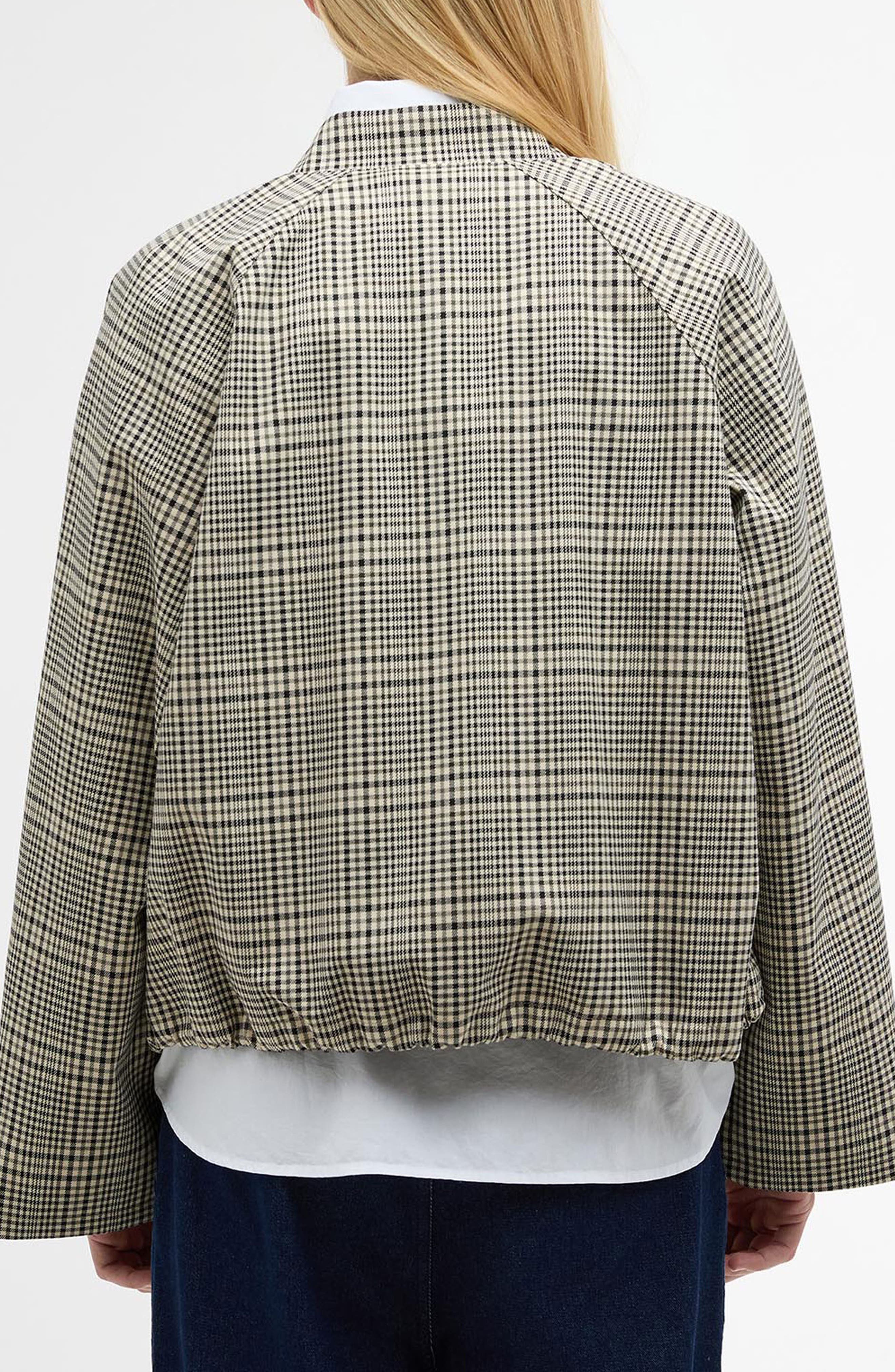 Leyburn Water Repellent Check Snap Bomber Jacket (Women) | Nordstrom