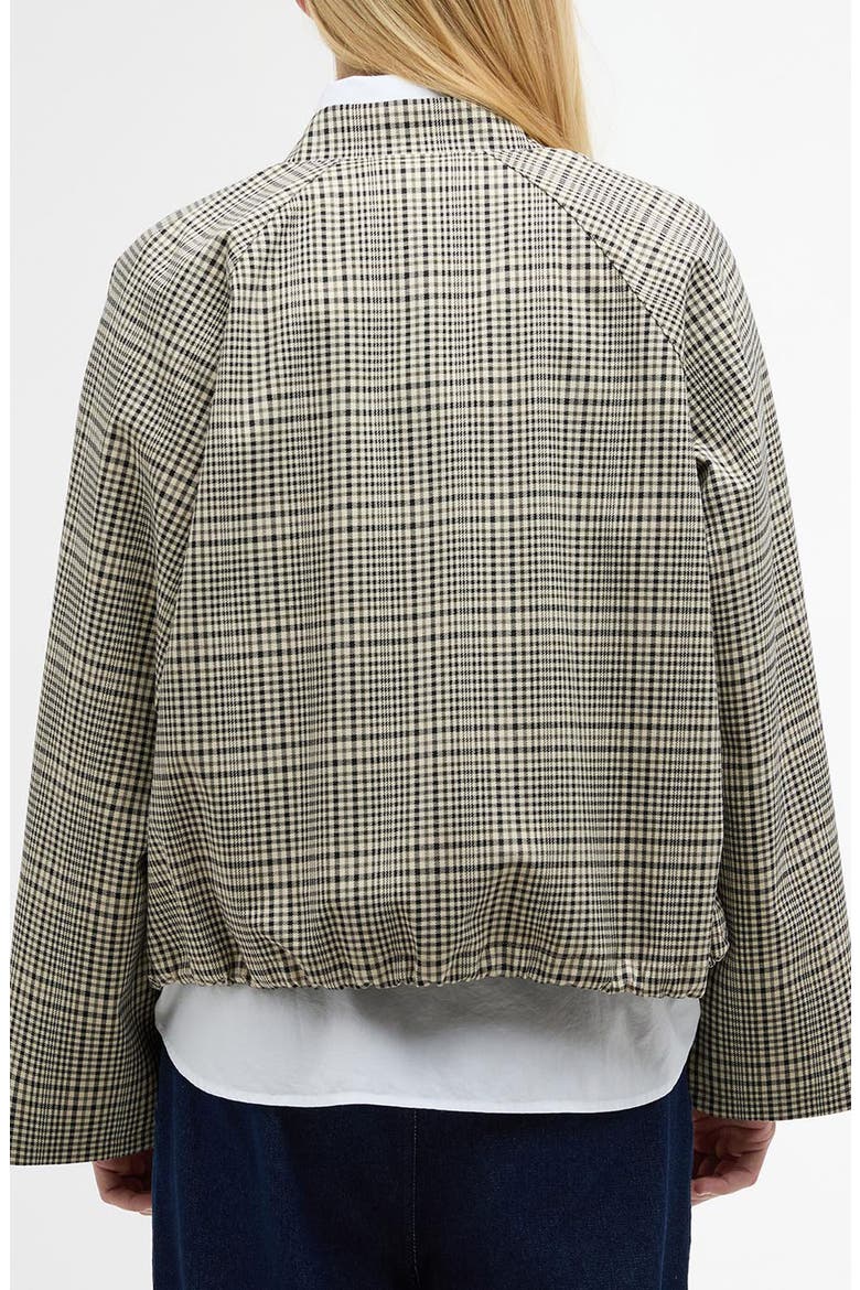 Leyburn Water Repellent Check Snap Bomber Jacket, Alternate, color, OLIVE PRINCE OF WALES/ OLIVE