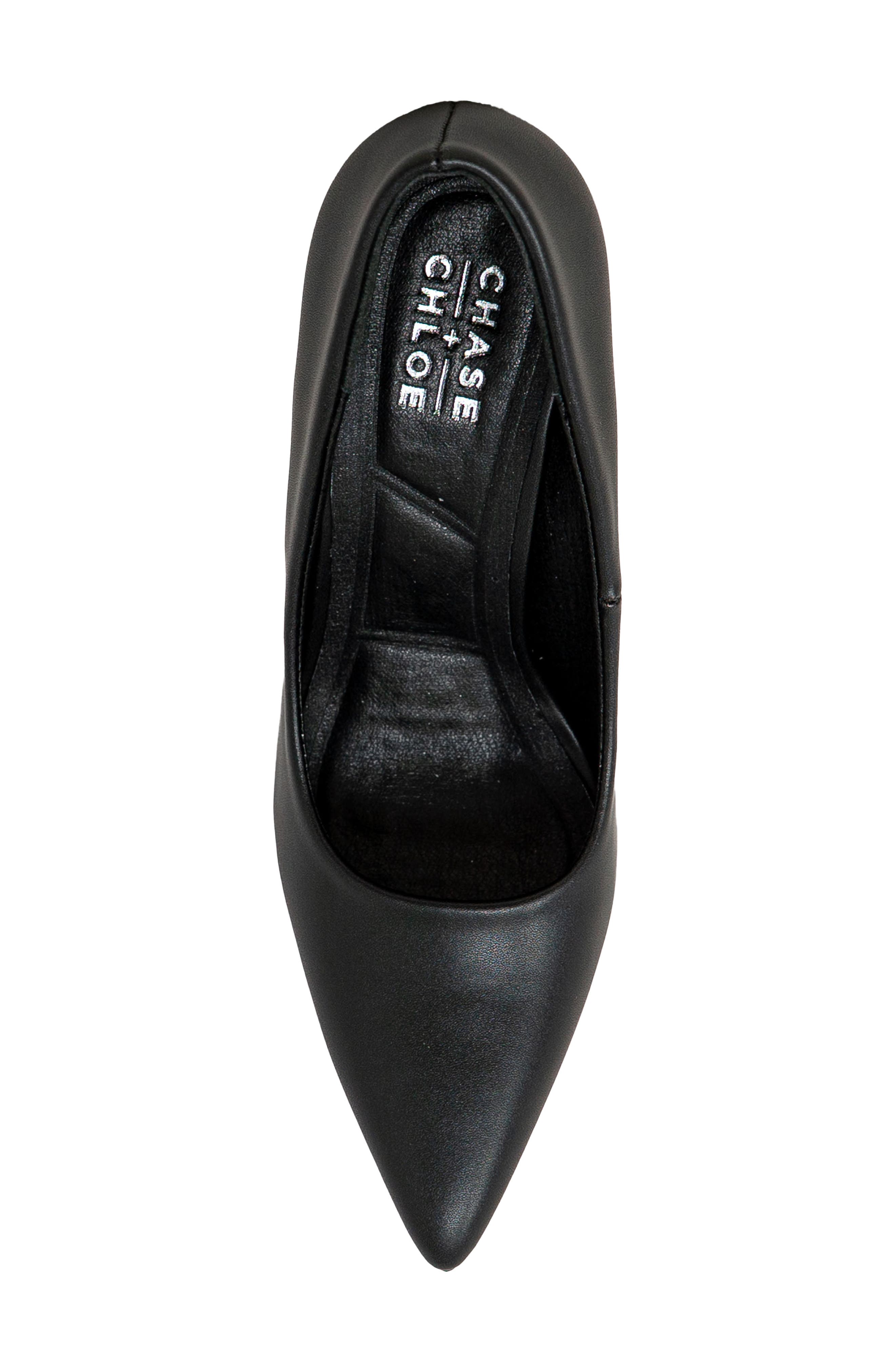 Pointed Toe Stiletto Pump, Alternate, color, BLACK PU