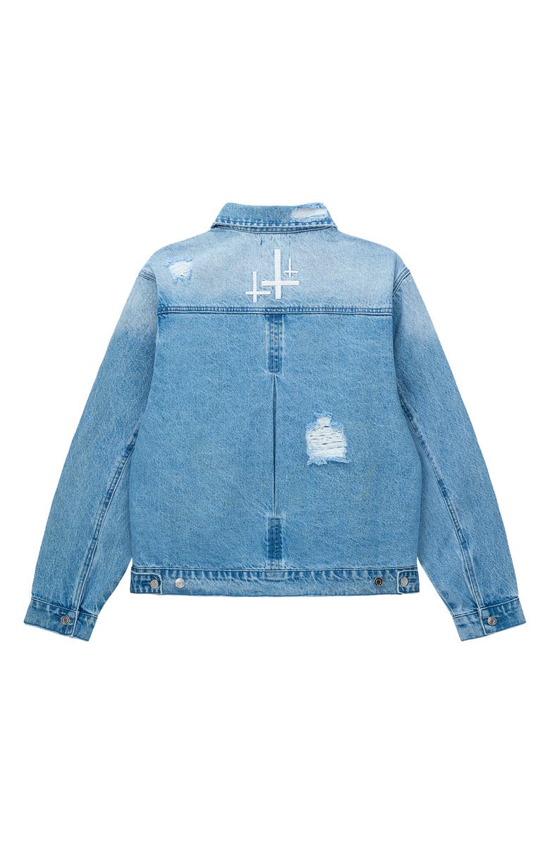 RtA Valentiano Boxy Denim Jacket, Alternate, color, 