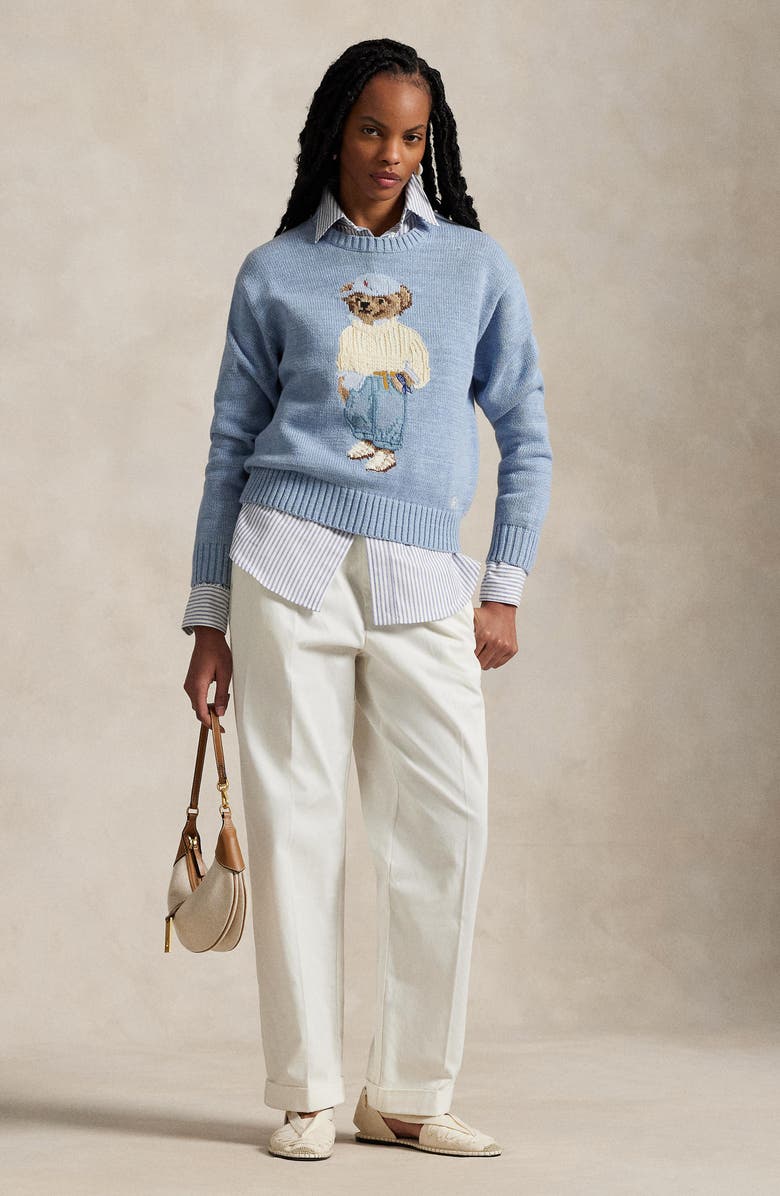 Polo Ralph Lauren Polo Bear Intarsia Crewneck Sweater, Alternate, color, 