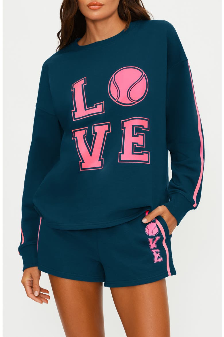 Cyra Crewneck Cotton Sweatshirt, Main, color, SEASHELL