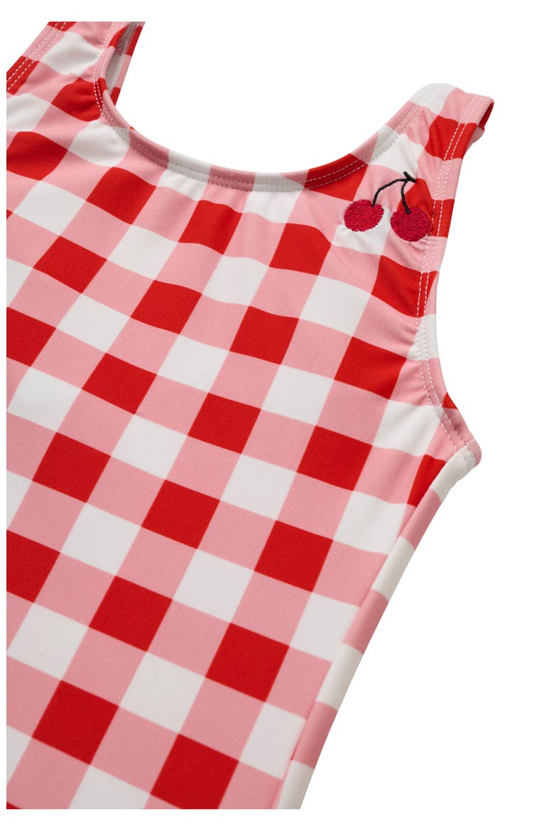 Kids' Seaside Gingham One-Piece Swimsuit, Alternate, color, SEASIDE GINGHAM