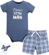 Hudson Baby Bodysuit, Short and Sock