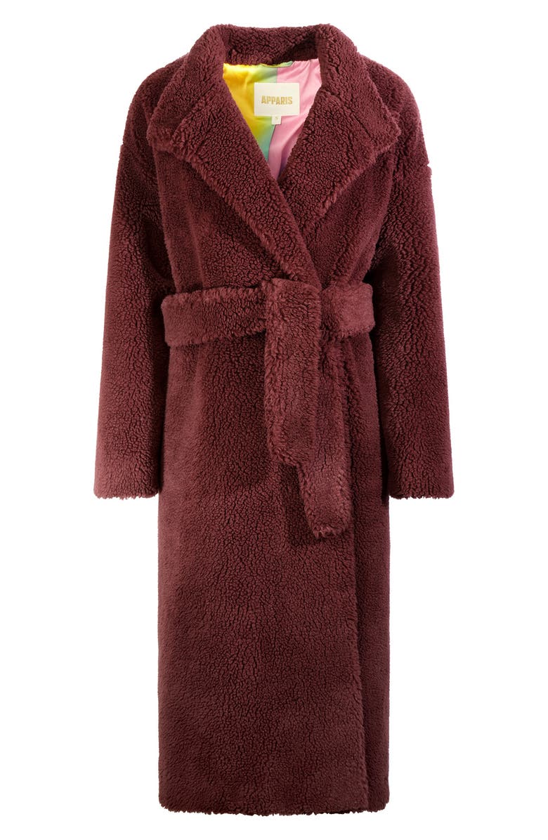 Apparis Subi Faux Fur Wrap Teddy Coat, Alternate, color, 