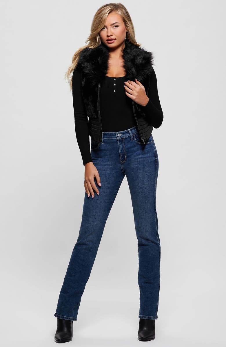 GUESS Jodie Faux Fur Vest, Alternate, color, 